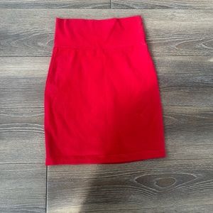 Charlotte Russe Red Bodycon Mini Skirt